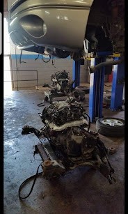 Engine repair in progress at Auto Trust Centre